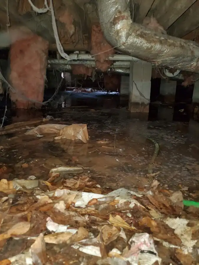 Crawl space flood assessment for Commercial Water Damage Restoration in Helena Valley West Central