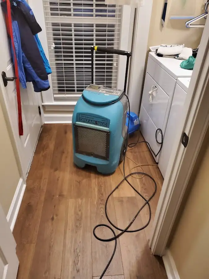 Commercial dehumidifier deployed for Flood Damage Cleanup in Helena Valley West Central